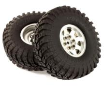 Billet Machined 8 Spoke XL 1.9 Wheel & Tire (2) for Scale Crawler (O.D.=114mm)