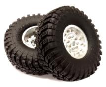 Billet Machined 0 Spoke XM 1.9 Wheel & Tire (2) for Scale Crawler (O.D.=114mm)