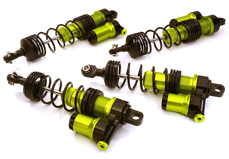 Billet Machined XSR9 Piggyback Shock Set (4) for Traxxas 1/10 Slash 4X4