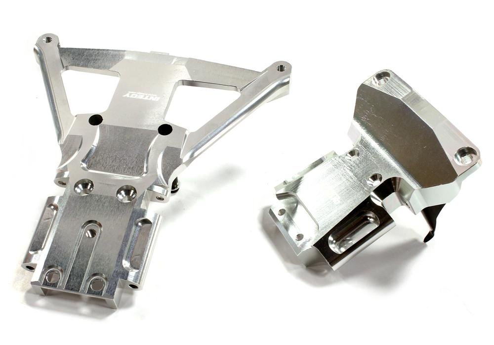Integy RC Model Hop-ups C25302RED Billet Machined Front & Rear Bulkhead for Traxxas Slash 4X4 LCG Chassis 