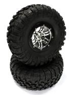 Billet Machined D6 Spoke 2.2 Wheel & Tire Set (2) for Rock Crawler (O.D.=132mm)