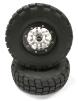 Billet Machined 6D Spoke 1.9 Size Wheel & Tire (2) for Scale Crawler (OD=106mm)
