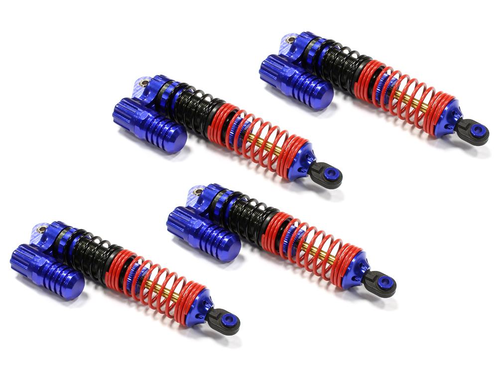  RC Shocks Absorber Set, Front and Rear Suspension Damper  Reduces Vibration Elastic Spring Thread Design for Remote Control Vehicle(Red),Model  Car Accessories : Automotive