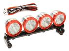 Machined Roof Top Adj Spot Light Set (4) LED White for 1/10, 1/8 & 1/5 Scale