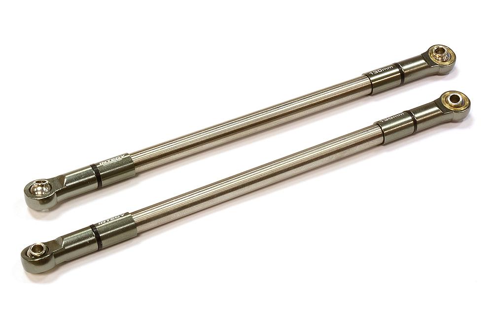 Machined 130mm Titanium Suspension Links (2) for Axial SCX10 & Other