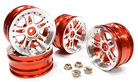 Billet Machined T1 Wheel Set (4) for Tamiya Scale Off-Road CC01