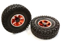 Billet Machined S5 Spoke 1.9 Wheel & Tire Set (2) for Scale Crawler (O.D.=113mm)
