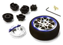 Dual 8 Spoke Steering Wheel Set for Most HPI, Futaba, Airtronics, Hitec & KO