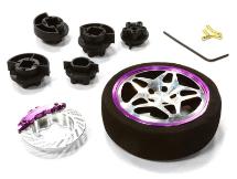 Dual 5 Spoke Steering Wheel Set for Most HPI, Futaba, Airtronics, Hitec & KO