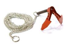 Billet Machined Realistic Scale Model Portable Winch Anchor w/ Chain 1/10 Size