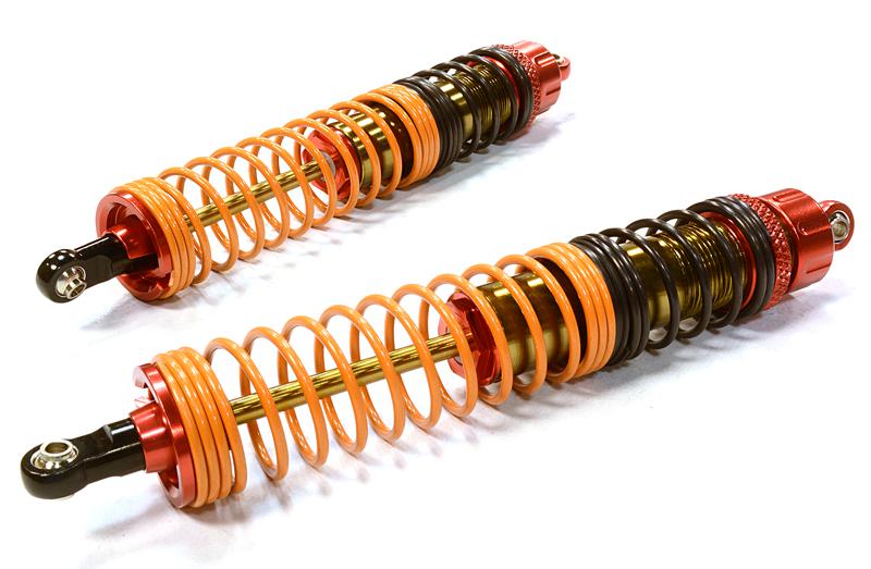  RC Shocks Absorber Set, Front and Rear Suspension Damper  Reduces Vibration Elastic Spring Thread Design for Remote Control Vehicle(Red),Model  Car Accessories : Automotive