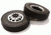 Machined Alloy T5 Front Wheel & XE Tire Set for Tamiya 1/14 Scale Tractor Trucks