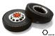 Machined Alloy T5 Front Wheel & XE Tire Set for Hex Type 1/14 Scale Trucks