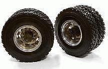 Machined Alloy T5 Rear Dually Wheel & XC Tire for Tamiya 1/14 Scale Trucks