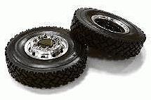 Machined Alloy T6 Front Wheel & XC Tire Set for Tamiya 1/14 Scale Tractor Trucks