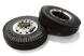 Machined Alloy T6 Front Wheel & XE Tire Set for Tamiya 1/14 Scale Tractor Trucks