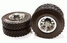 Machined Alloy T6 Rear Dually Wheel & XC Tire for Tamiya 1/14 Scale Trucks
