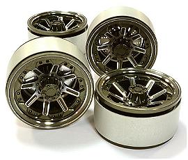 1.9 Size Billet Machined Alloy 8 Spoke Wheel(4) High Mass Type for Scale Crawler