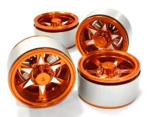1.9 Size Billet Machined Alloy 6V Spoke Wheel(4)High Mass Type for Scale Crawler