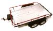 Red V2 Machined Alloy Flatbed Dual Axle Trailer Kit for 1/10 Scale RC Cars