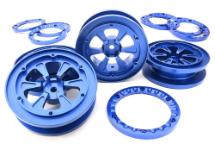 1.9 Size Billet Machined Alloy Wheel (4) w/Beadlock Rings for 1/10 Scale Crawler