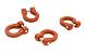 Realistic 1/10 Bow Shackle (4) for Off-Road Trail Rock Crawling