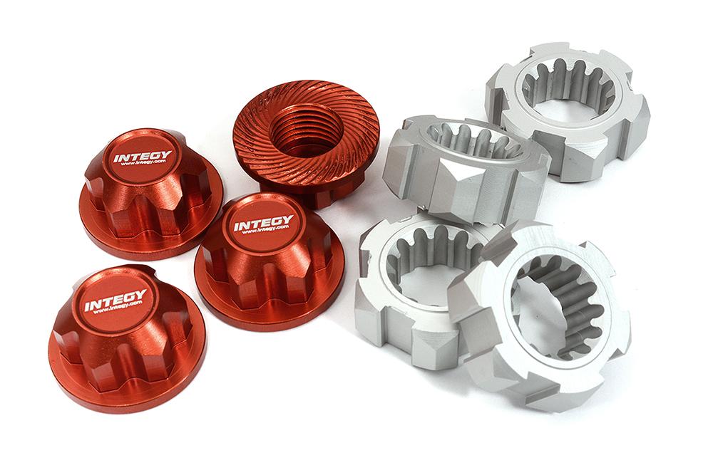 Billet Machined 24mm Wheel Adapters & 17mm Wheel Nuts for Traxxas X-Maxx  4X4 for R/C or RC - Team Integy