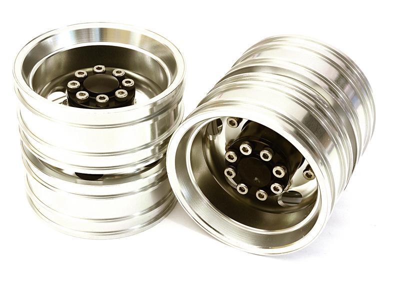 Machined Alloy T5 Rear Dually Wheel & XD Tire for Tamiya 1/14 Scale Trucks
