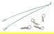 Secured Body Clip (4) with 140mm Retainer Link for 1/10 Off-Road Crawler