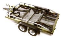 Machined Alloy Flatbed Dual Axle Car Trailer Kit for 1/10 Scale RC 580x320x110mm