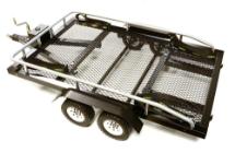 Machined Alloy Flatbed Dual Axle Car Trailer Kit for 1/10 Scale RC 640x370x110mm