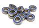 Low Friction Blue Rubber Sealed Ball Bearings (10) 8x16x5mm for RC Vehicles