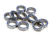 Low Friction Blue Rubber Sealed Ball Bearings (10) 10x15x4mm for RC Vehicles