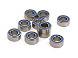 Low Friction Blue Rubber Sealed Ball Bearings (10) 5x10x4mm for RC Vehicles