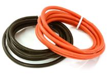 Flexible 14 AWG Gauge Silicone Wire 1m Set, 39in Black 39in Red