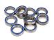 Low Friction Blue Rubber Sealed Ball Bearings (10) 15x24x5mm for RC Vehicles