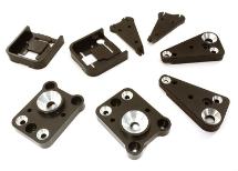 Machined Front & Rear Alloy LED Mounts w/Molded Brackets for TRX-4