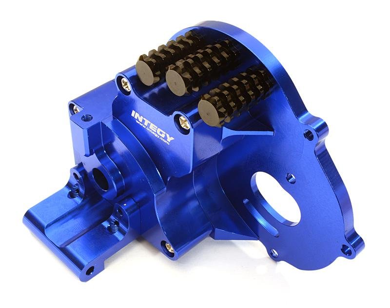 Integy RC Model Hop-ups C28196BLUE Alloy Gearbox Housing for Traxxas 1/10 Stampede 2WD,Rustler 2WD,Bandit & Bigfoot