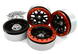 Billet Machined 2.2 Size 14 Spoke Wheels w/ +3 Adapters for Traxxas TRX-4