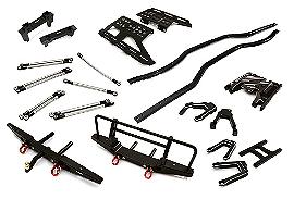 Steel Ladder Frame Chassis Kit w/ Hop-up Parts Combo for Axial 1/10 SCX10 II