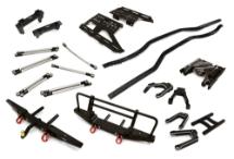 Steel Ladder Frame Chassis Kit w/ Hop-up Parts Combo for Axial 1/10 SCX10 II