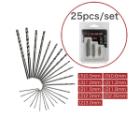 Precision Metric Size Drill Bit 25pcs Set for Scale Model 0.5mm-to-3.0mm