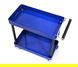 Realistic Scale Model 2-Tier Rolling Metal Storage Organizer Cart for RC