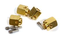 12mm Hex Wheel (4) Hub Brass 13mm Thick for Traxxas TRX-4 Scale & Trail Crawler
