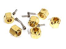 12mm Hex Wheel (6) Hub Brass 11mm Thick for Traxxas TRX-6 Scale & Trail Crawler