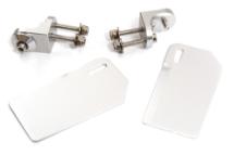 Billet Machined Turn Fins Set w/ Mount 55x30x1.4mm for RC Boat