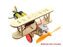 Wooden DIY Education Battery Powered Toy Plane Model