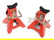 Realistic Model 6 Ton Jack Stands (2) for 1/10, 1/8 Scale & Rock Crawler