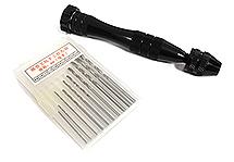 Precision Hand Drill Tool w/ Drill Bits (0.8-3.0mm) for Model Building