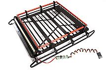 Roof Top Luggage Tray 190x175x40mm w/ LED Light Bar for Axial SCX10 II 6X6